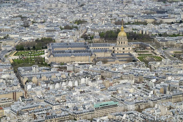 Gerahmter Druck : Blick auf das Invalidenhaus vom Eiffelturm. Gerahmter Druck : Blick auf das Invalidenhaus vom Eiffelturm.