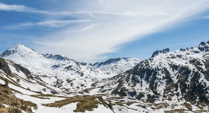 Gerahmter Druck : Blick auf Kampspitze und Engelkarspitz Gerahmter Druck : Blick auf Kampspitze und Engelkarspitz