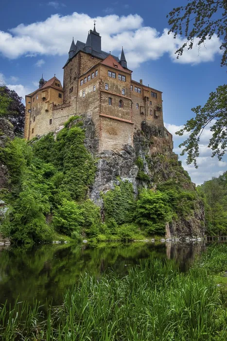 Gerahmter Druck : Blick auf Schloss Kriebstein Gerahmter Druck : Blick auf Schloss Kriebstein