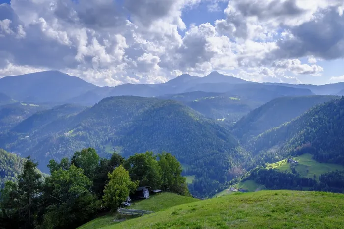 Gerahmter Druck : Blick vom Max-Valier-Observatorium auf den Val d'Ega. Gerahmter Druck : Blick vom Max-Valier-Observatorium auf den Val d'Ega.