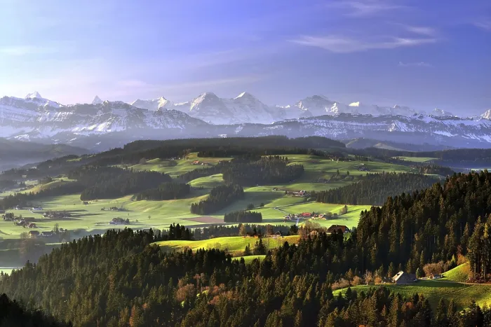Gerahmter Druck : Blick vom Moosegg über das Emmental. Gerahmter Druck : Blick vom Moosegg über das Emmental.