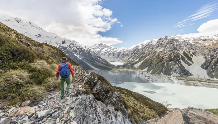 Gerahmter Druck : Blick auf den Mount Cook und die Hooker Valley. Gerahmter Druck : Blick auf den Mount Cook und die Hooker Valley.