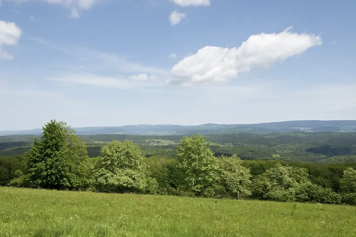 Gerahmter Druck : Blick vom Mt Dolmar auf den Thüringer Wald. Gerahmter Druck : Blick vom Mt Dolmar auf den Thüringer Wald.