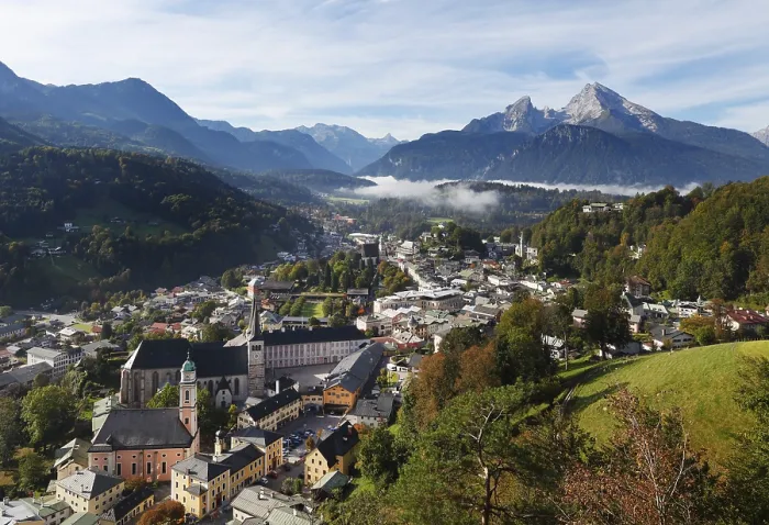 Gerahmter Druck : Blick vom Lockstein auf Berchtesgaden Gerahmter Druck : Blick vom Lockstein auf Berchtesgaden