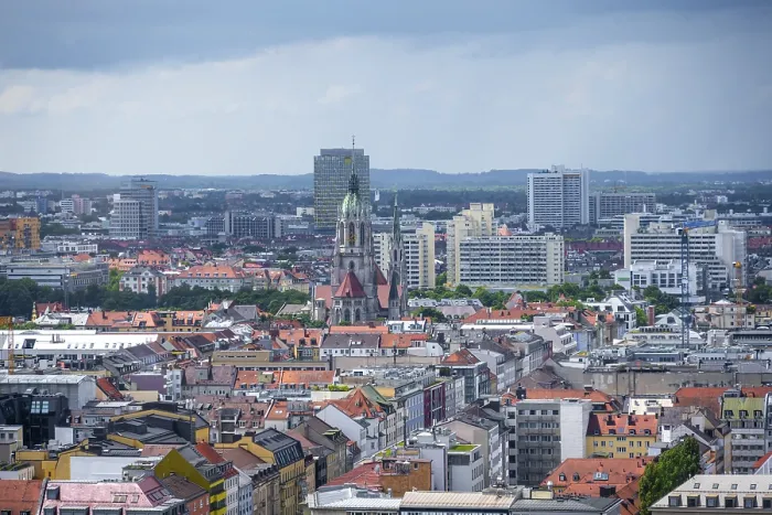 Gerahmter Druck : Blick über München Gerahmter Druck : Blick über München