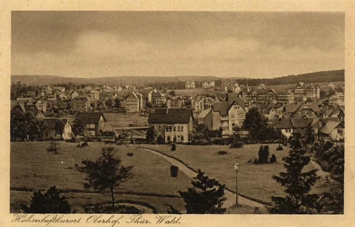 Gerahmter Druck : Ansicht von Oberhof im Thüringer Wald, Deutschland, um 1910 Gerahmter Druck : Ansicht von Oberhof im Thüringer Wald, Deutschland, um 1910