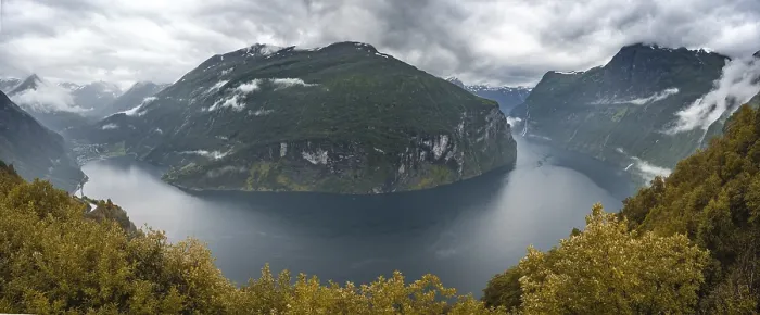 Gerahmter Druck : Blick vom Ornesvingen-Blickpunkt Gerahmter Druck : Blick vom Ornesvingen-Blickpunkt