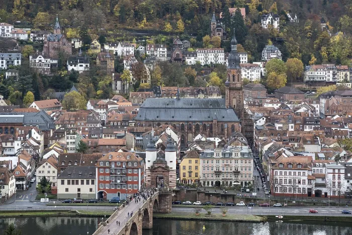 Gerahmter Druck : Blick vom Philsophenweg auf den Neckar. Gerahmter Druck : Blick vom Philsophenweg auf den Neckar.