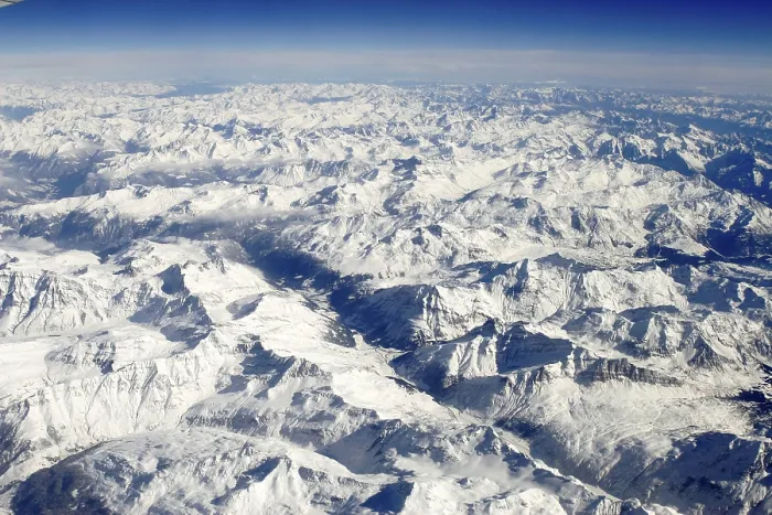 Gerahmter Druck : Blick aus einem Flugzeug, Alpen. Gerahmter Druck : Blick aus einem Flugzeug, Alpen.