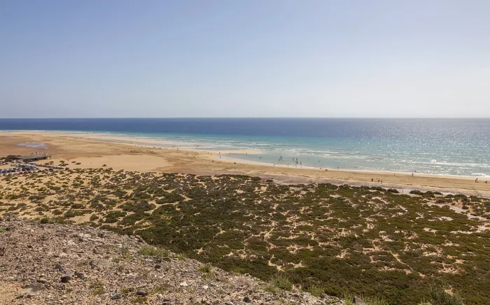 Gerahmter Druck : Blick auf die Playa de Sotavento Gerahmter Druck : Blick auf die Playa de Sotavento