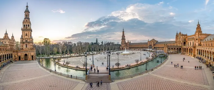 Gerahmter Druck : Blick über die Plaza de España Gerahmter Druck : Blick über die Plaza de España
