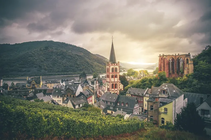 Gerahmter Druck : Blick vom Postturm von St. Gerahmter Druck : Blick vom Postturm von St.