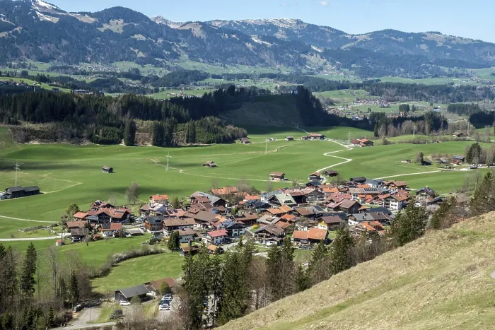 Gerahmter Druck : Blick auf Reichenbach und Illertal Gerahmter Druck : Blick auf Reichenbach und Illertal