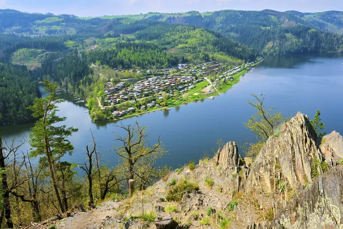 Gerahmter Druck : Blick auf die Saale von der Bockfelsen. Gerahmter Druck : Blick auf die Saale von der Bockfelsen.