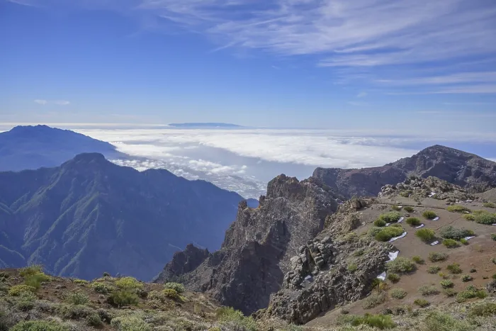 Gerahmter Druck : Blick vom Roque de los Muchachos