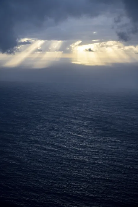 Gerahmter Druck : Blick über das Meer mit Wolken, Pazifik Gerahmter Druck : Blick über das Meer mit Wolken, Pazifik