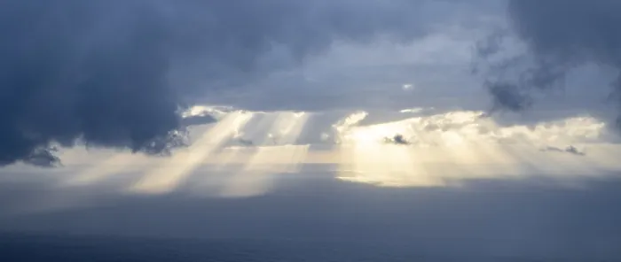 Gerahmter Druck : Blick über das Meer mit Wolken, Pazifik. Gerahmter Druck : Blick über das Meer mit Wolken, Pazifik.