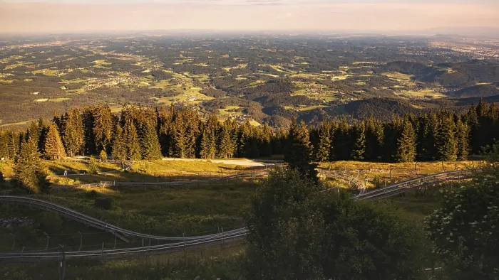 Gerahmter Druck : Blick vom Schöckelberg in Graz Gerahmter Druck : Blick vom Schöckelberg in Graz