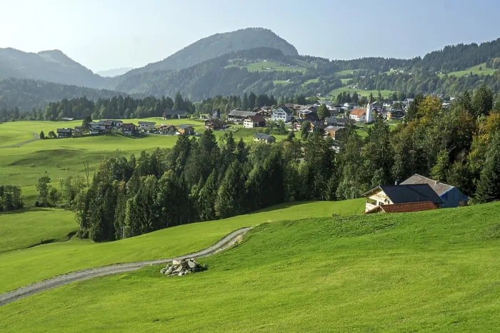 Gerahmter Druck : Ansicht des Sibratsgfalls, Vorarlberg Gerahmter Druck : Ansicht des Sibratsgfalls, Vorarlberg