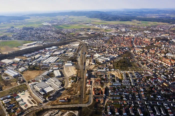 Gerahmter Druck : Blick von oben auf Neumarkt. Gerahmter Druck : Blick von oben auf Neumarkt.