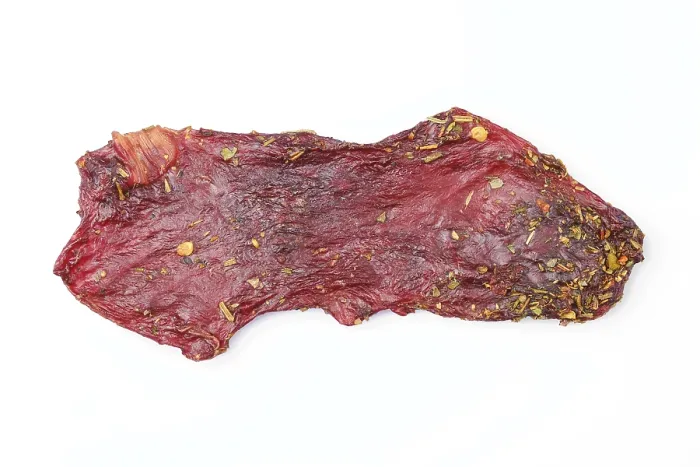 Gerahmter Druck : Trockenwurststück aus Rindfleisch Gerahmter Druck : Trockenwurststück aus Rindfleisch