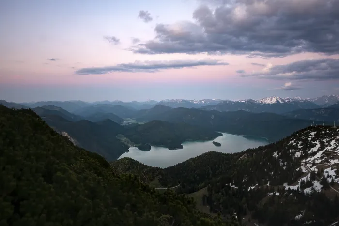 Gerahmter Druck : Blick vom Gipfel des Herzogstand. Gerahmter Druck : Blick vom Gipfel des Herzogstand.
