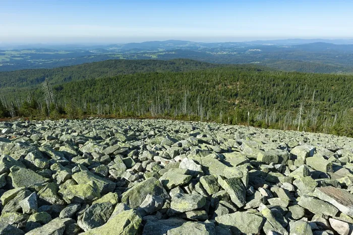 Gerahmter Druck : Blick von der Gipfel des Lusen Gerahmter Druck : Blick von der Gipfel des Lusen