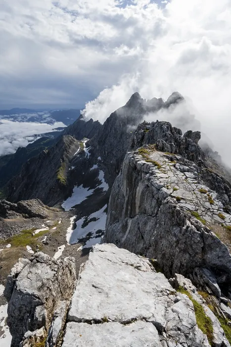Gerahmter Druck : Blick von der Gipfel, Westliche Torlspitze Gerahmter Druck : Blick von der Gipfel, Westliche Torlspitze