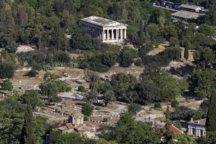 Gerahmter Druck : Ansicht des Tempels von Hephaistos Gerahmter Druck : Ansicht des Tempels von Hephaistos