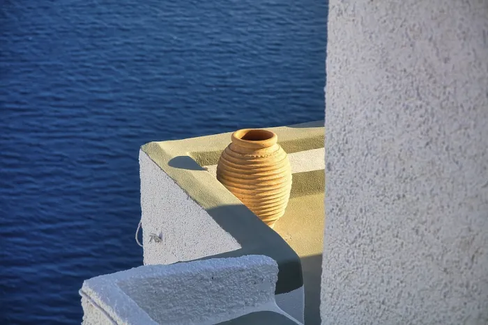 Gerahmter Druck : Blick von der Terrasse im Abendlicht. Gerahmter Druck : Blick von der Terrasse im Abendlicht.