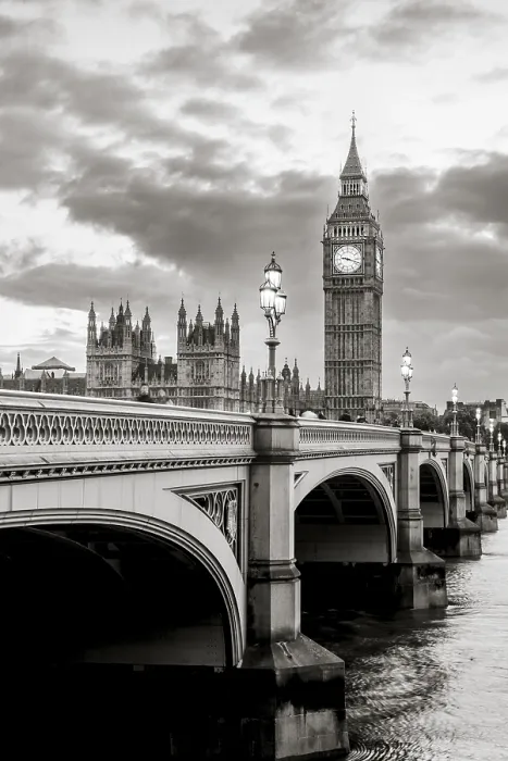 Gerahmter Druck : Blick über den Themse, Westminster Bridge. Gerahmter Druck : Blick über den Themse, Westminster Bridge.