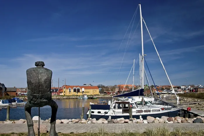 Gerahmter Druck : Blick auf den Hafen von Thisted, Dänemark. Gerahmter Druck : Blick auf den Hafen von Thisted, Dänemark.