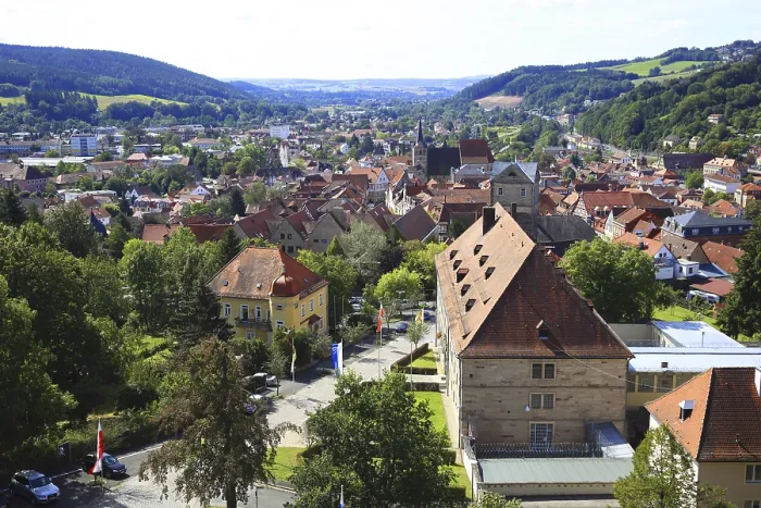 Gerahmter Druck : Ansicht der Stadt von Veste Rosenberg. Gerahmter Druck : Ansicht der Stadt von Veste Rosenberg.