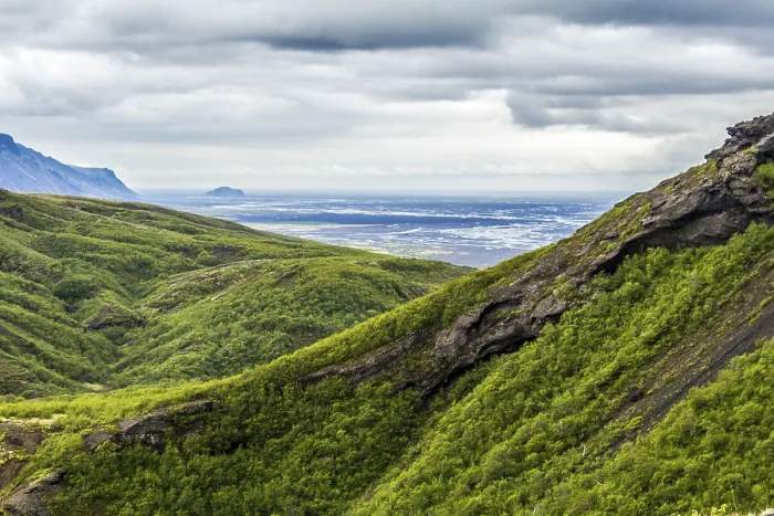 Gerahmter Druck : Blick in die Thorsmoerk-Tal. Gerahmter Druck : Blick in die Thorsmoerk-Tal.
