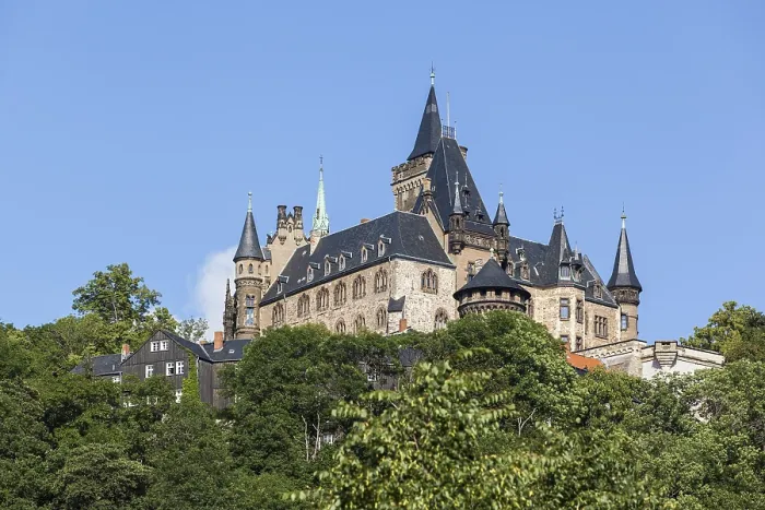 Gerahmter Druck : Blick auf Schloss Wernigerode