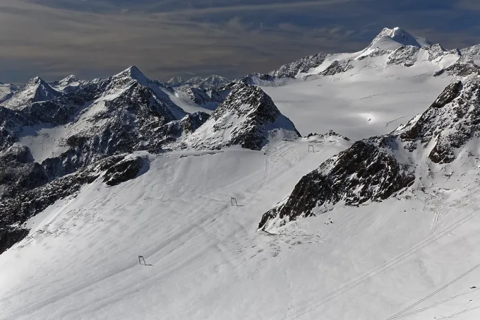 Gerahmter Druck : Blick auf die Wildspitze mit Schnee. Gerahmter Druck : Blick auf die Wildspitze mit Schnee.