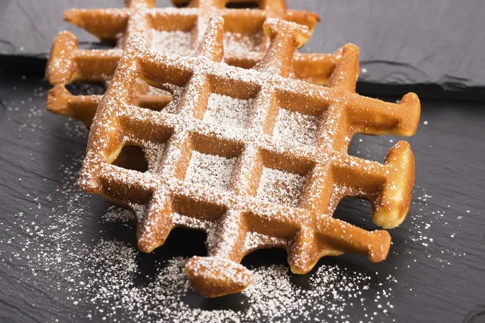 Gerahmter Druck : Waffeln mit Zucker Gerahmter Druck : Waffeln mit Zucker