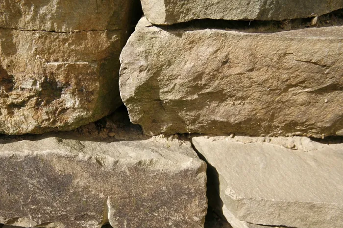 Gerahmter Druck : Wand aus Sandsteinen Gerahmter Druck : Wand aus Sandsteinen