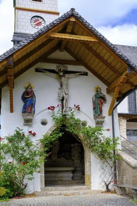 Gerahmter Druck : Wallfahrtskirche Maria Eck, bei Siegsdorf