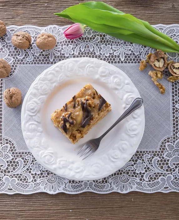 Gerahmter Druck : Walnuss-Karamell-Torte Gerahmter Druck : Walnuss-Karamell-Torte
