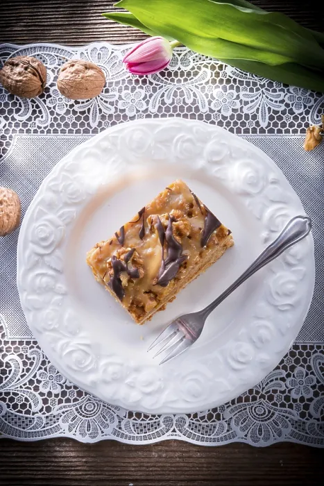 Gerahmter Druck : Walnuss-Karamellkuchen Gerahmter Druck : Walnuss-Karamellkuchen