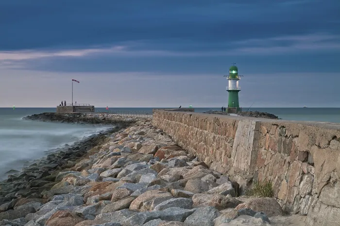 Gerahmter Druck : Der Warnemünder Pier Der Warnemünder Pier