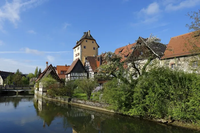 Gerahmter Druck : Wassertor-Tor am Pegnitz-Fluss Gerahmter Druck : Wassertor-Tor am Pegnitz-Fluss