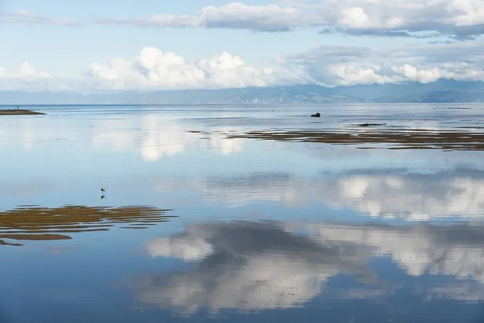 Gerahmter Druck : Wasser, Reflexion, Reflexion, Sandbänke. Gerahmter Druck : Wasser, Reflexion, Reflexion, Sandbänke.
