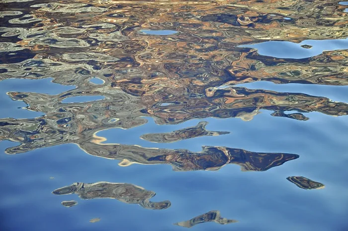 Gerahmter Druck : Wasser, Reflexion, Reflexe Gerahmter Druck : Wasser, Reflexion, Reflexe