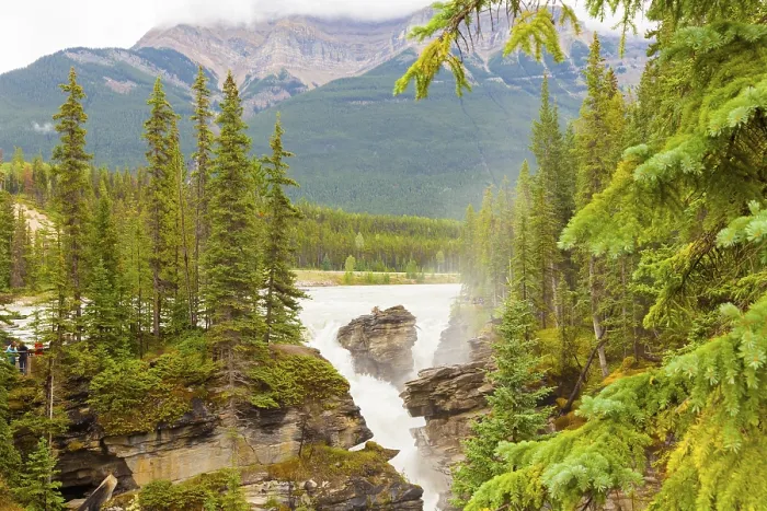 Gerahmter Druck : Wasserfall Alberta West Kanada Gerahmter Druck : Wasserfall Alberta West Kanada