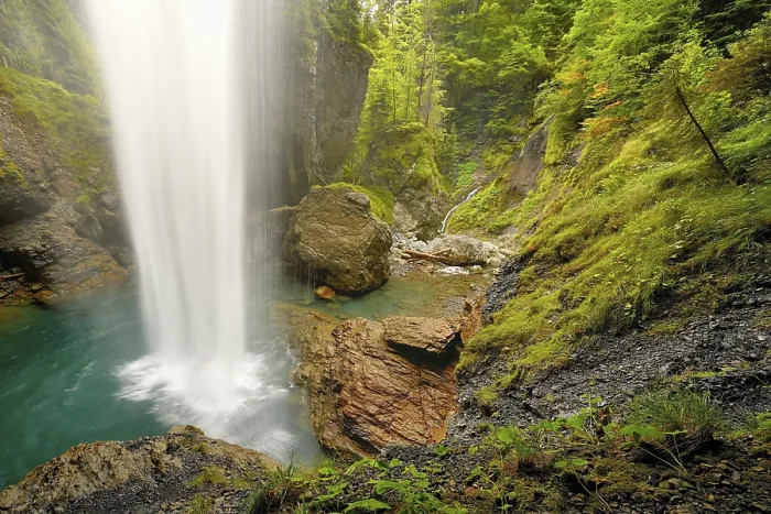 Gerahmter Druck : Wasserfall Berglistuber, Linthal Gerahmter Druck : Wasserfall Berglistuber, Linthal