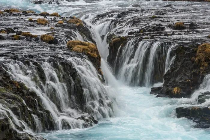 Gerahmter Druck : Wasserfall Bruarfoss im Winter, in Selfoss. Gerahmter Druck : Wasserfall Bruarfoss im Winter, in Selfoss.