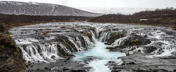 Gerahmter Druck : Wasserfall Bruarfoss im Winter, in Selfoss. Gerahmter Druck : Wasserfall Bruarfoss im Winter, in Selfoss.