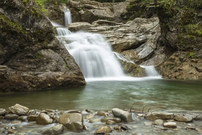 Gerahmter Druck : Wasserfall im Ostertaltobel Gerahmter Druck : Wasserfall im Ostertaltobel